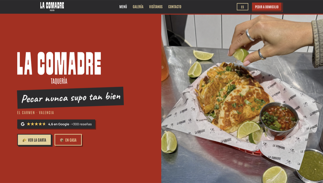 Rebranding y redes de La Comadre Taquería